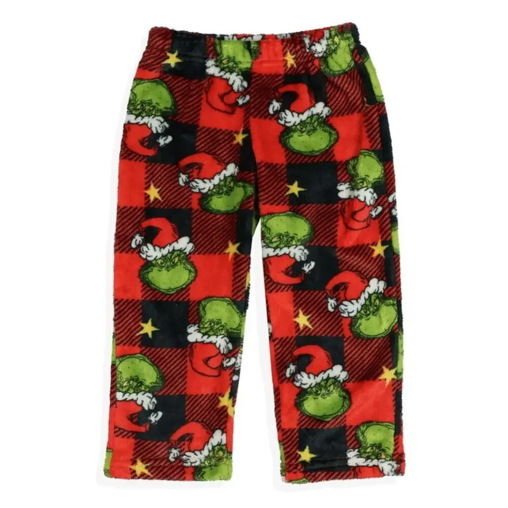 NEW! Size 4T Dr Seuss The Grinch Pajamas Buffalo Plaid Matching Family Sleepwear
